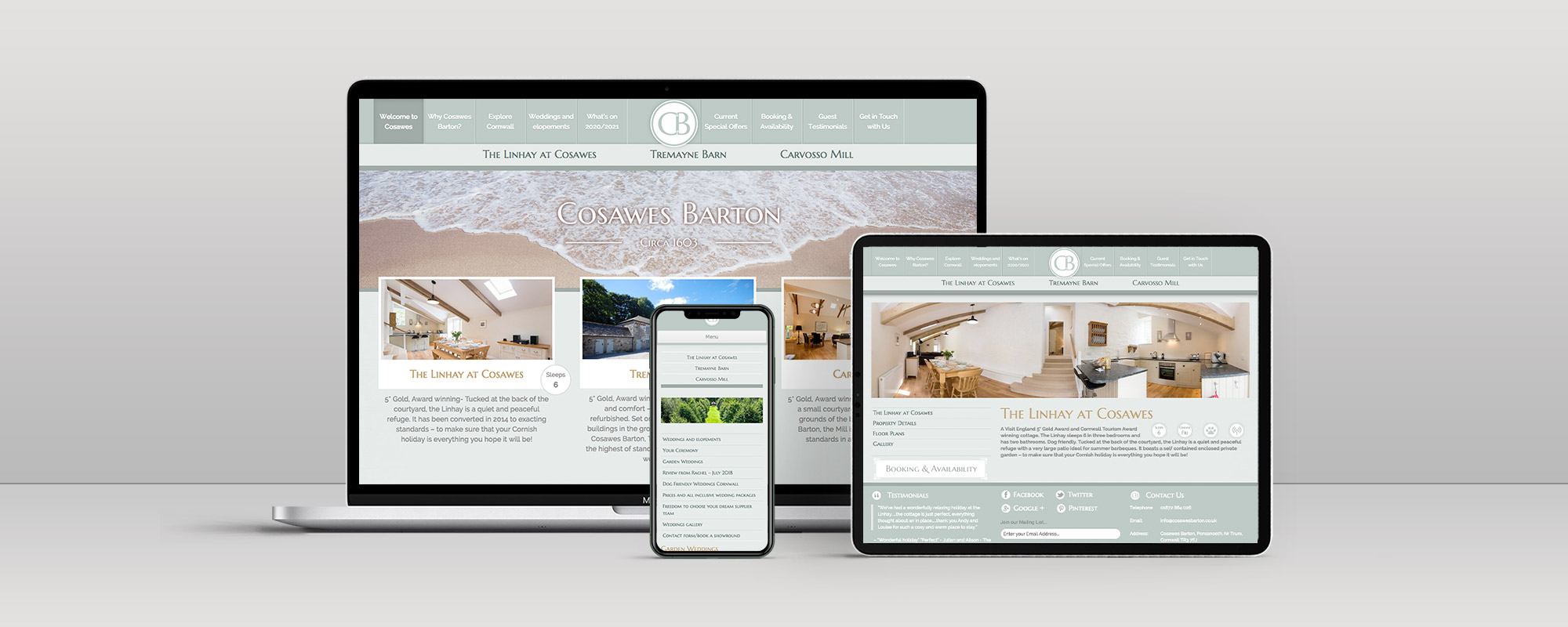 Cosawes Barton Wordpress Website Design on 3 Devices