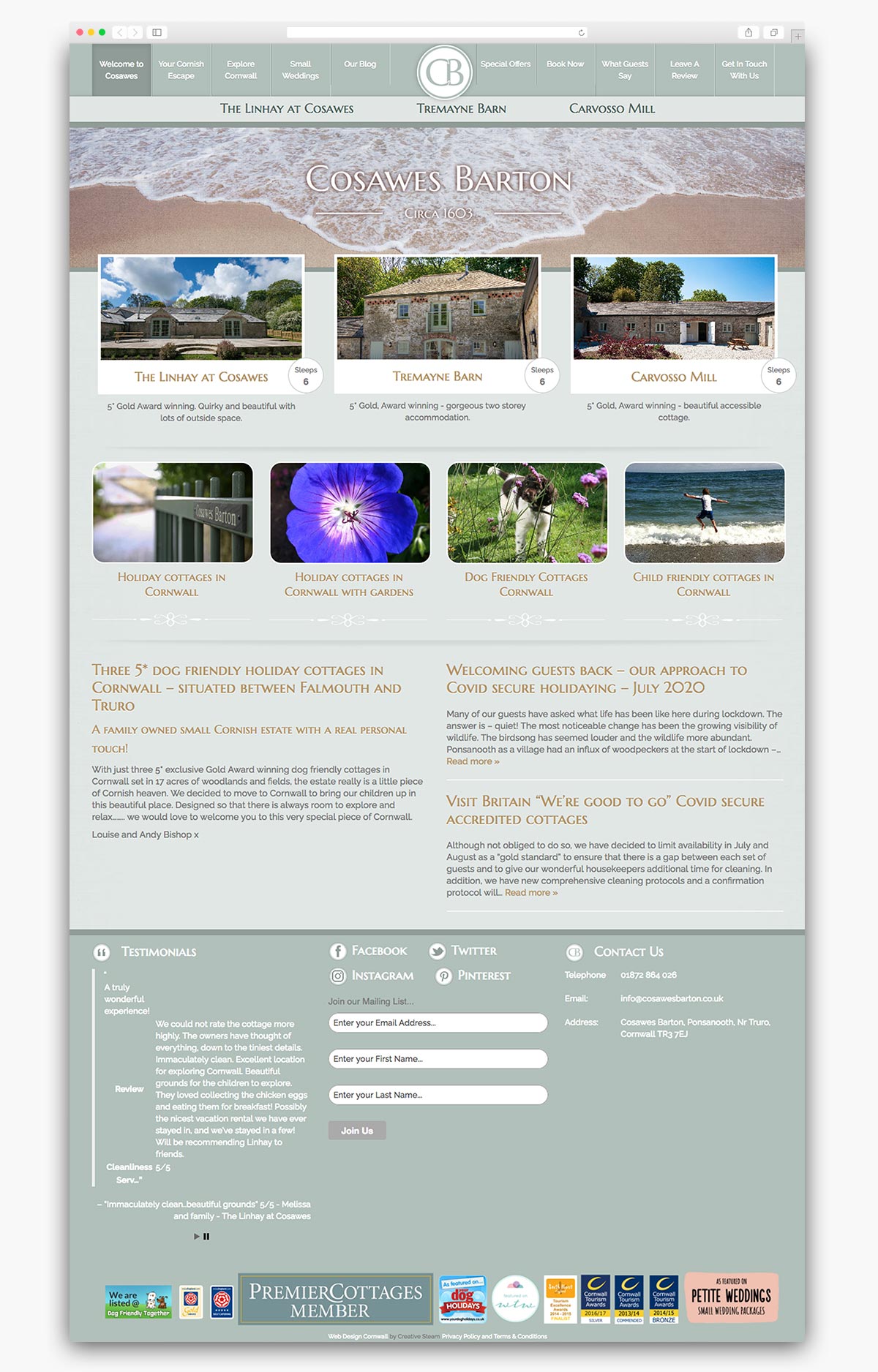 Cosawes Barton Wordpress Website Homepage Design