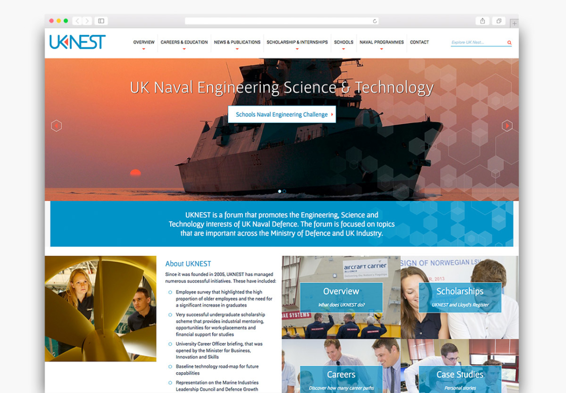 UK Nest Wordpress Homepage Website Design