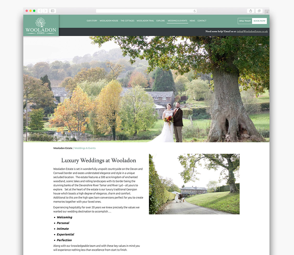 Wooladon Estate Wordpress Page Design