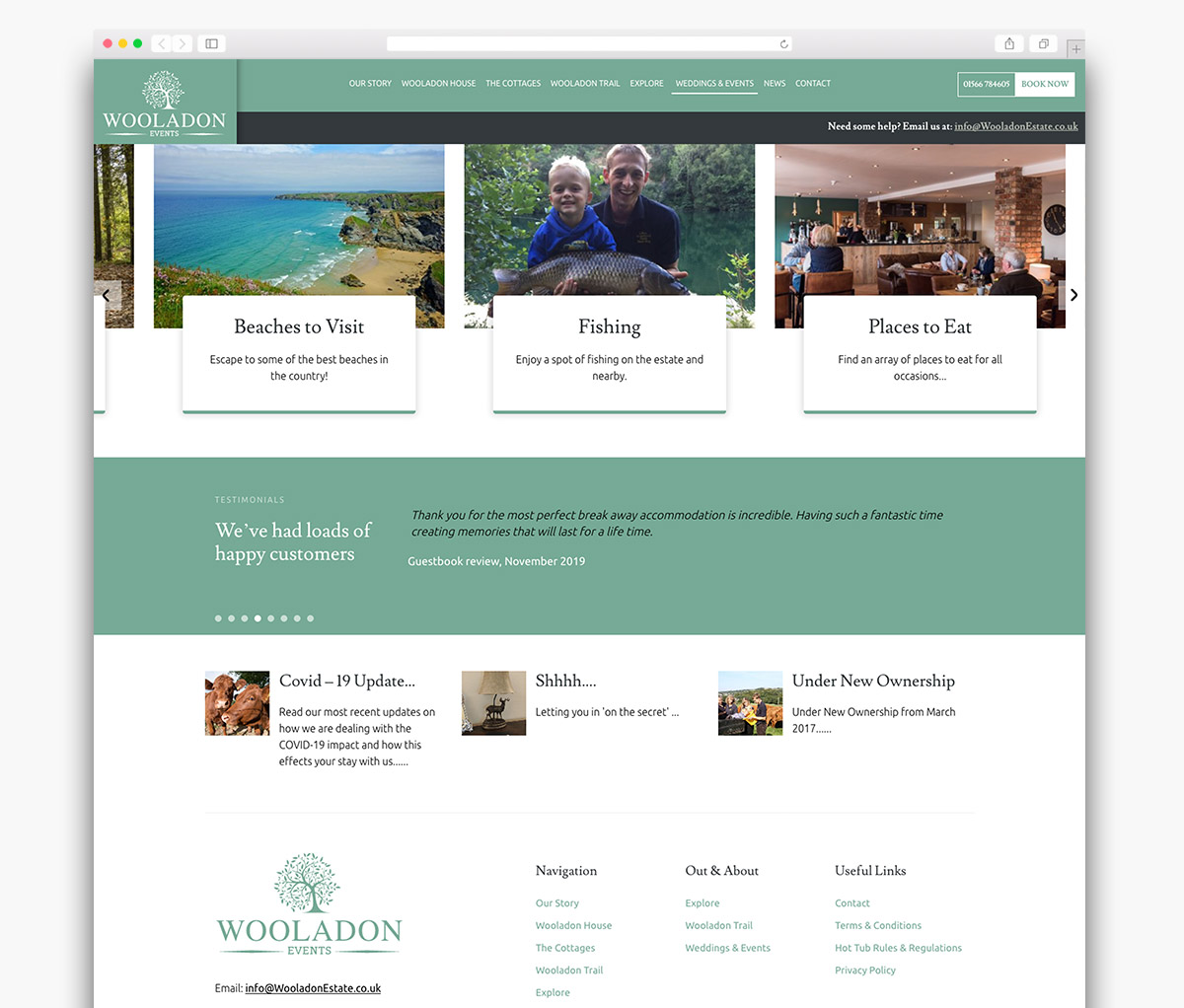 Wooladon Estate Wordpress Website Page Design