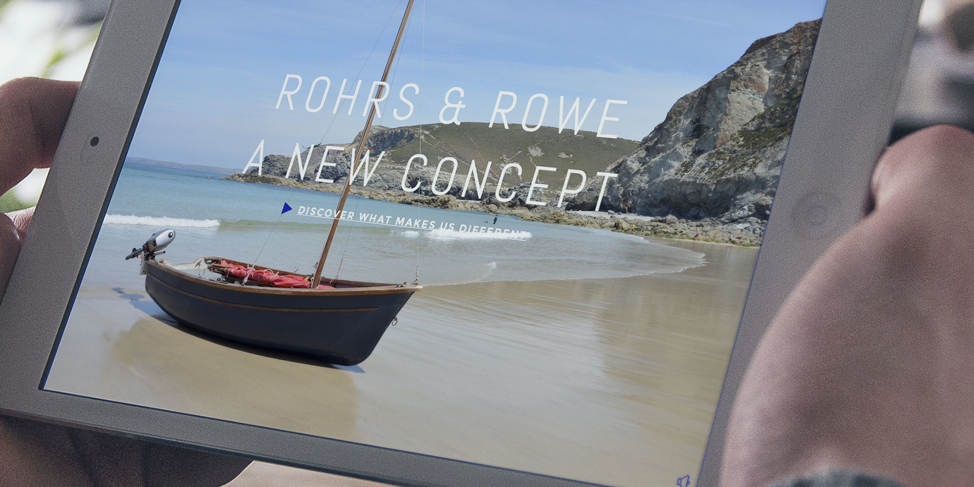 Rohrs & Rowe Logo Design on Tablet