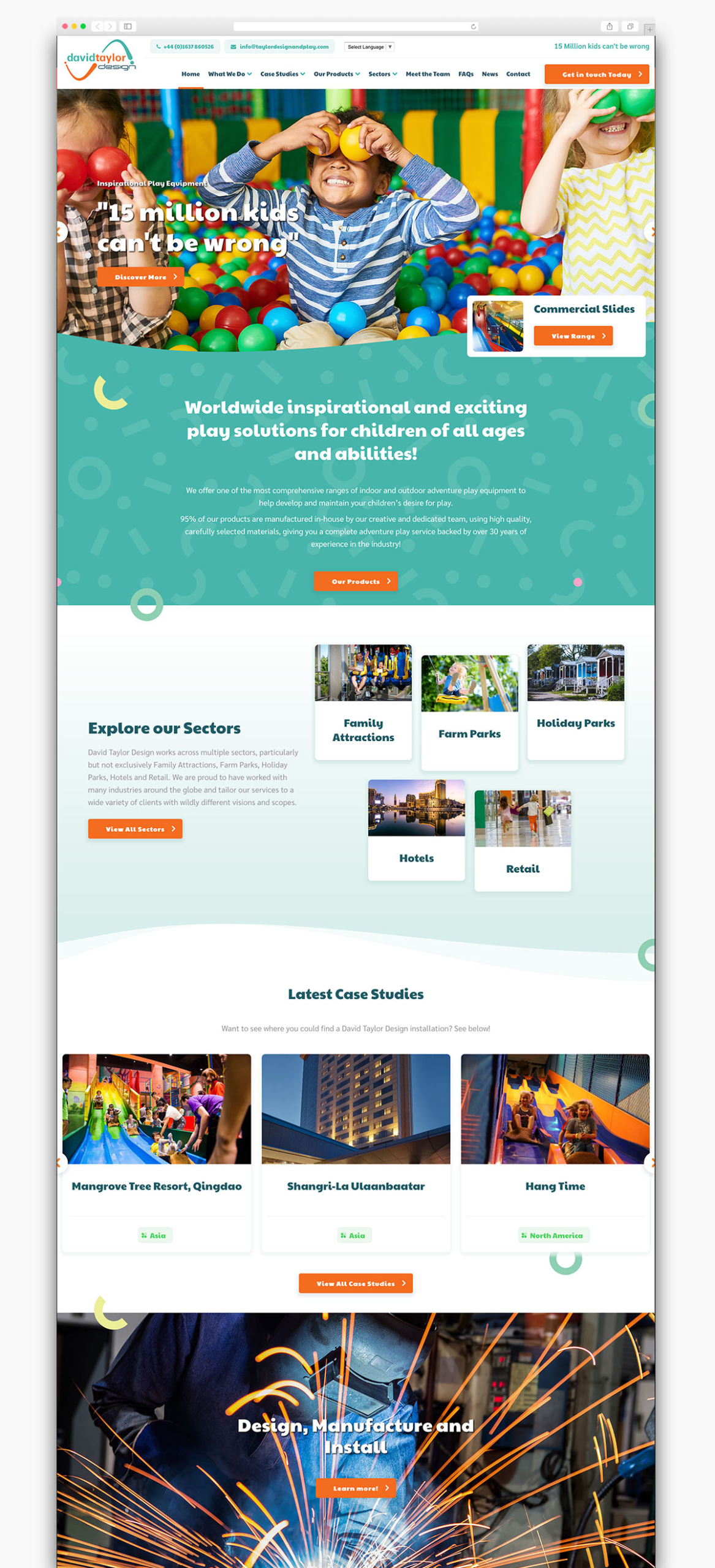 David Taylor Design Wordpress Homepage Design