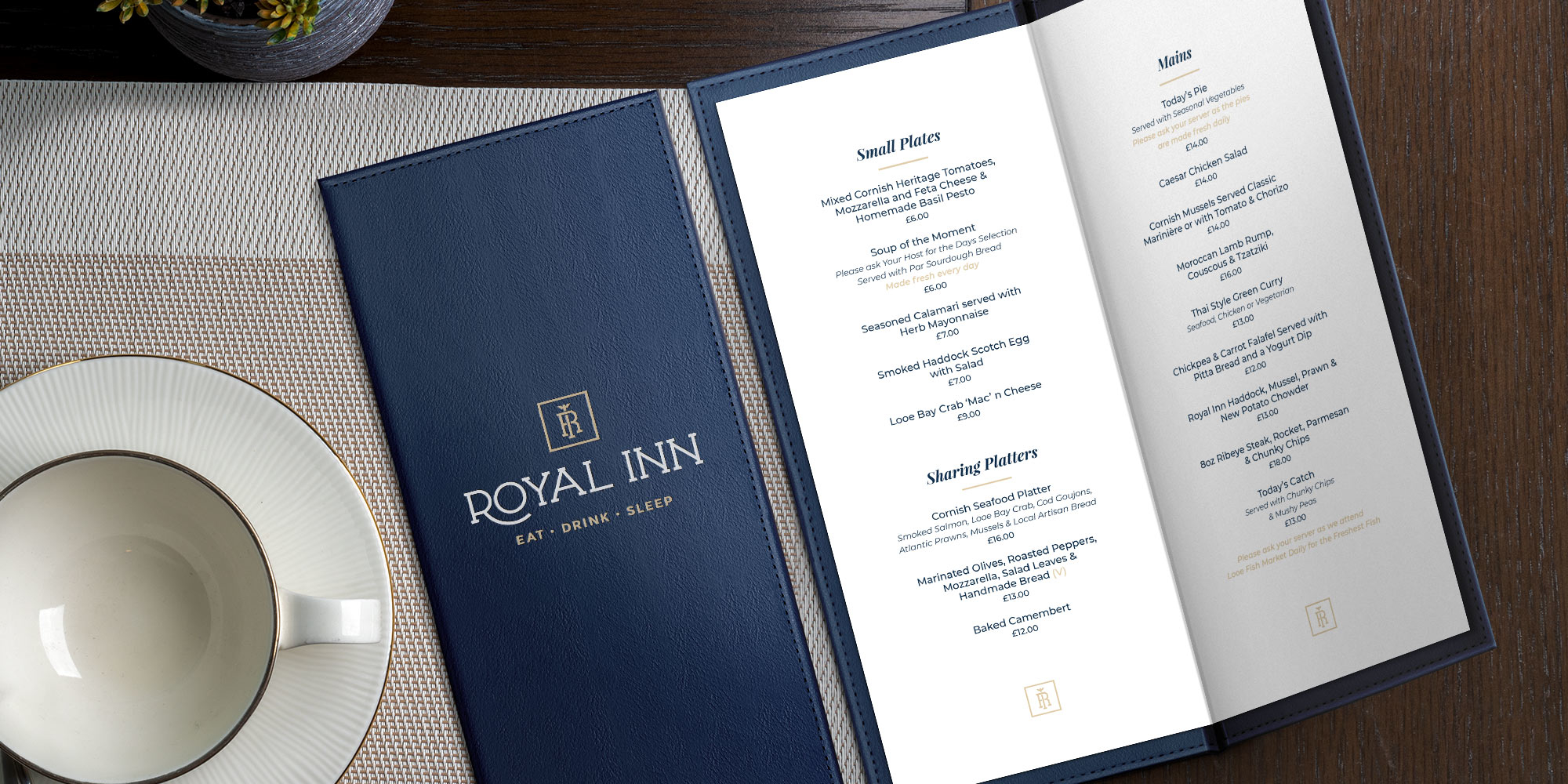 Royal Inn Menu Design