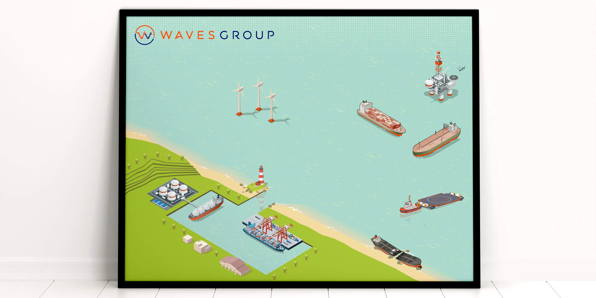 Waves Group Print Design