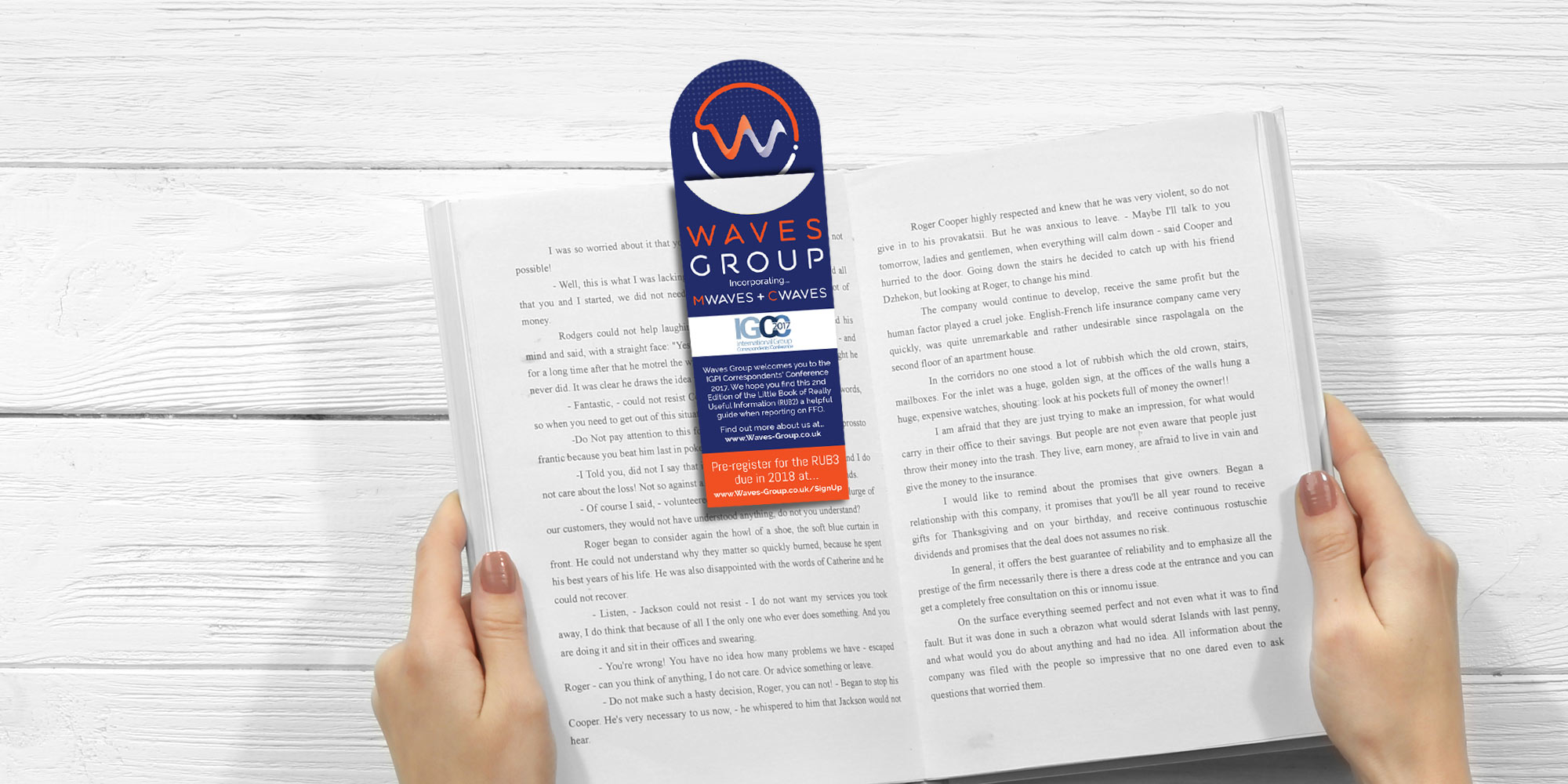 Waves Group Bookmark Design