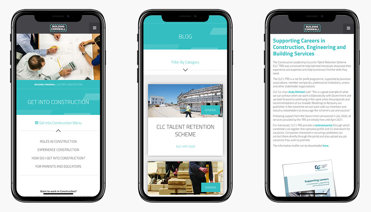 Building Cornwall Wordpress Website Design on Mobile Devices