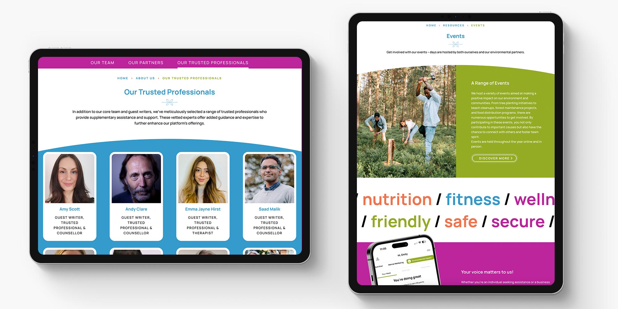 Healthappy Wordpress Website Design on iPad