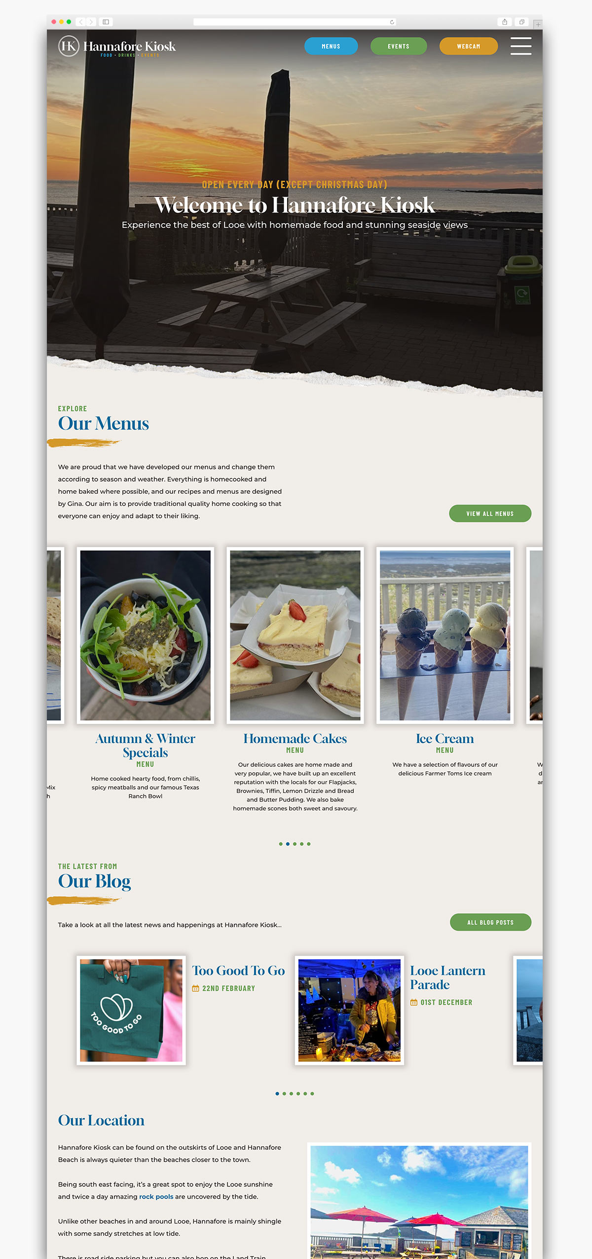 Hannafore Kiosk Wordpress Web Design