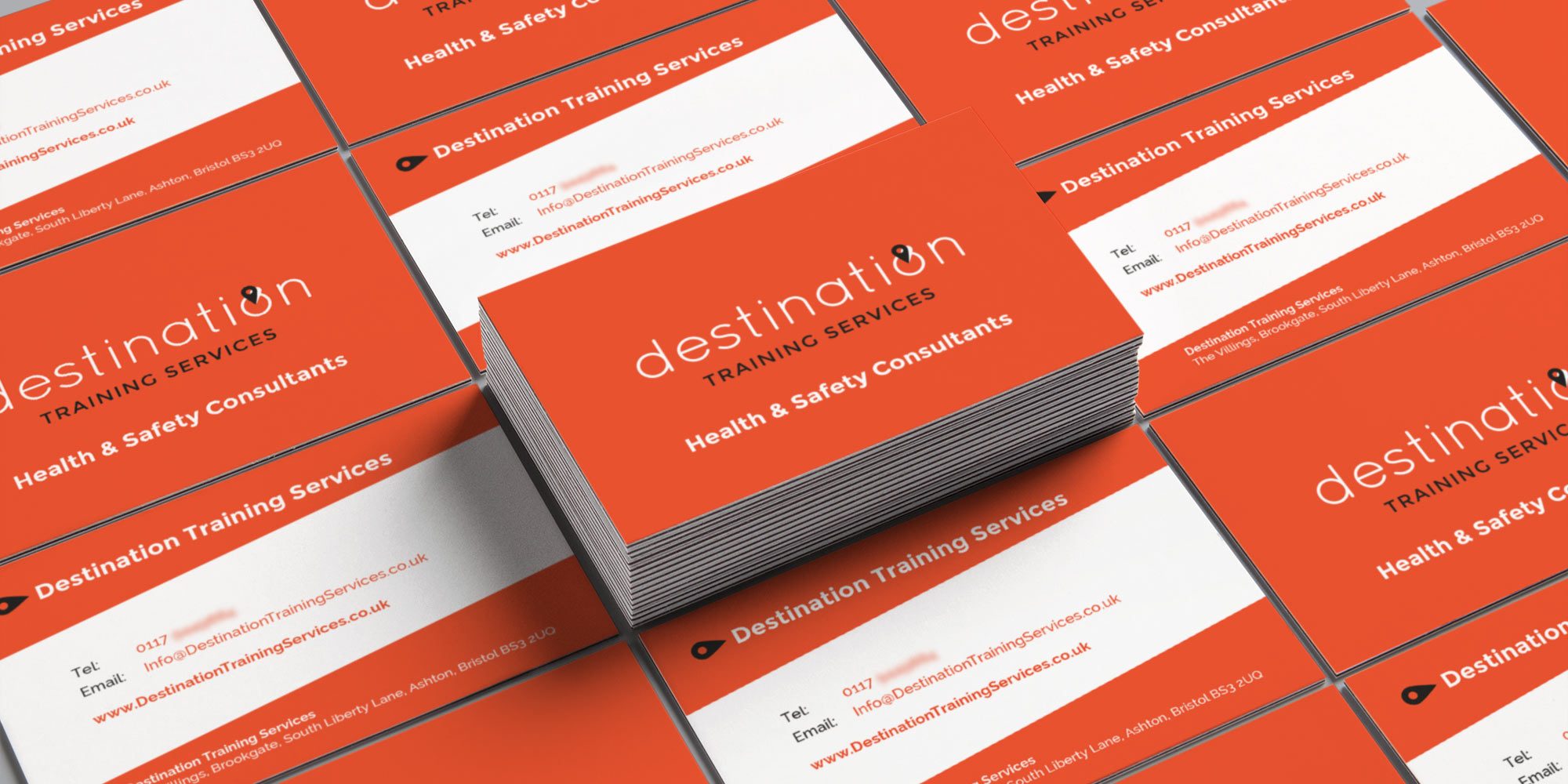 Destination Training Services Business Card Design Cornwall